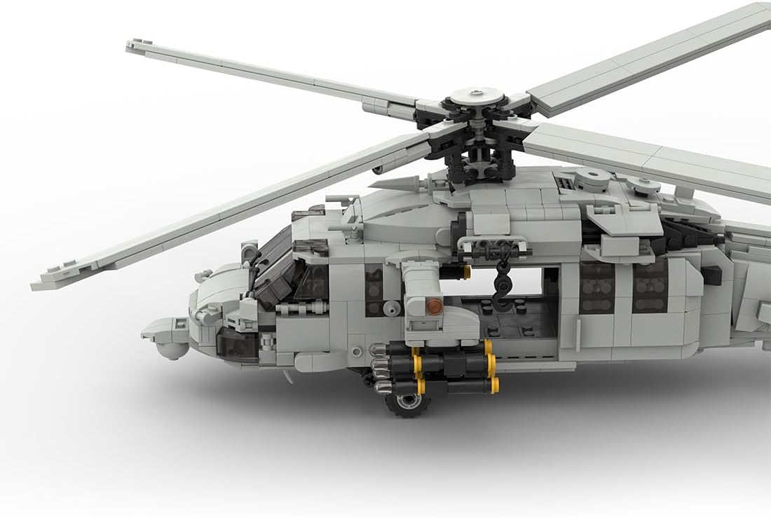 MH-60S Helicopter Model Building Kit, Military Series Building Block Set, Creative Interactive Building Toy for Teens and Up (1579PCS+)