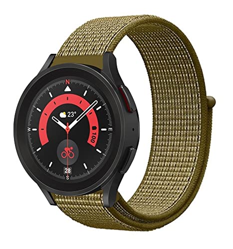Strap-it Bracelet nylon - olive - Compatible avec Samsung Galaxy Watch 5 Pro Cover