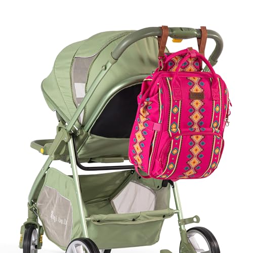 Wrangler Aztec Backpack Organized Daypack Travel Baby Bag with Stroller Strap and Side Bottle Pockets WG2204-9110HPK - image 6
