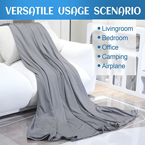 Image of Ailemei Direct Cooling Throw Blanket for Hot Sleepers,Double Sided Cold Effect, Lightweight Breathable Summer Bed Blanket for Couch,Transfer Heat to Keep Body Cool Night Sweats,50 inchx60 inch