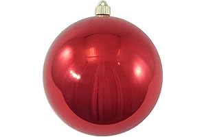 Christmas By Krebs 8" Shiny Sonic Red Oversized Plastic UV Ball Ornament