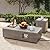 SUNPEAK Outdoor Fire Pit Table Propane Gas Fire pits Outdoor Fireplaces 43? Rectangular Firepit Table, 50,000 BTU Fire Table for Patio Set (42'' Rectangular Sand Beige)