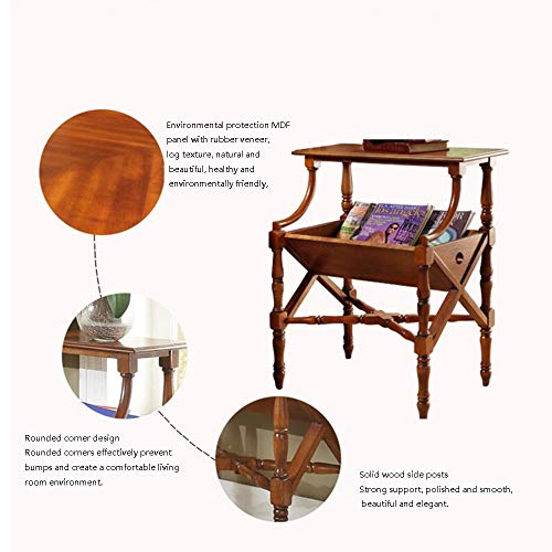 Mesa auxiliar de sofá granate perfecta para leer en el salón 5