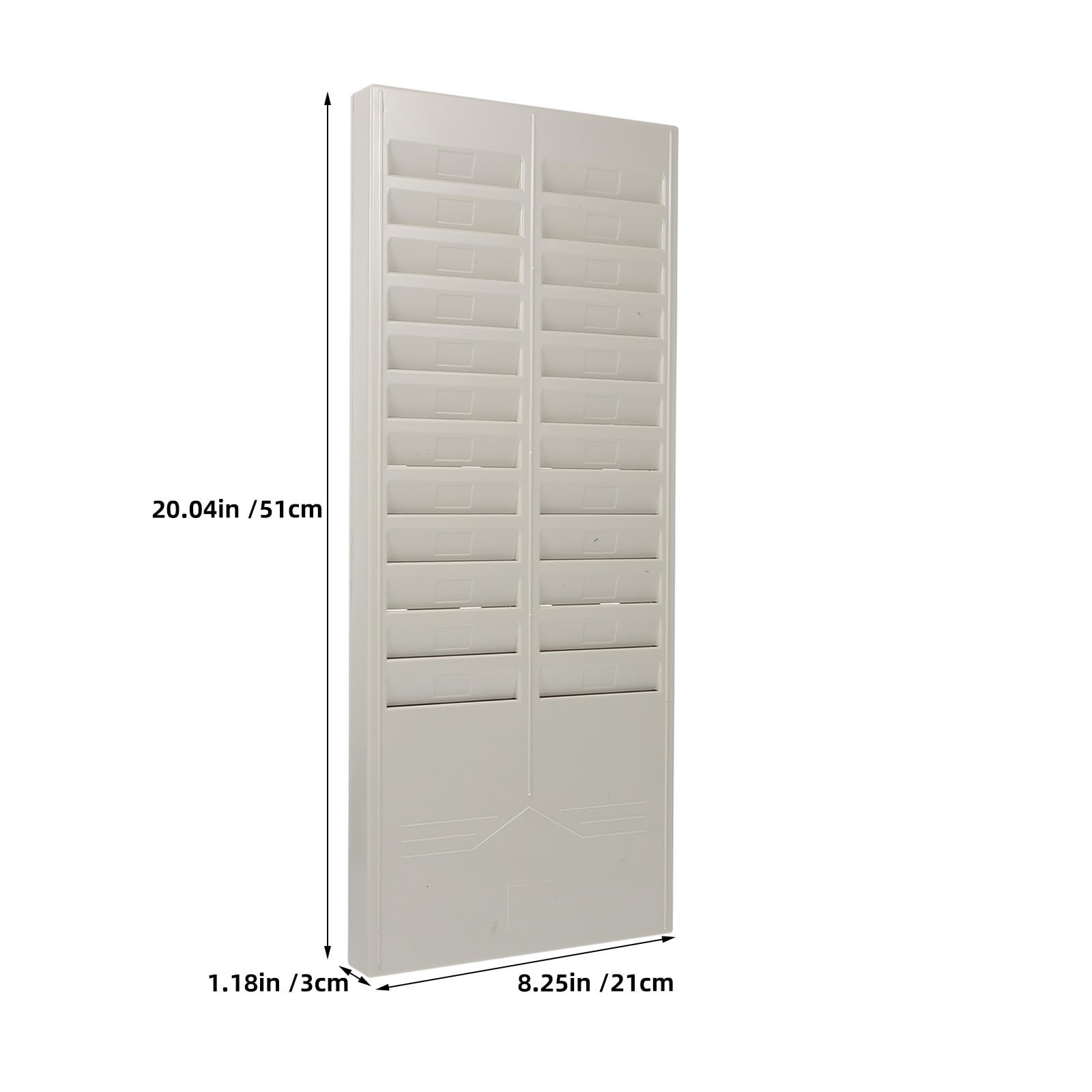 SHINEOFI 2 Pezzi Porta-cartellini di Presenza in Plastica con 24 Slot per Ufficio e Magazzino, Supporto per Badge Presenze Dipendenti con Design Moderno e Organizzazione Efficiente