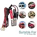 Battery Alligator Clips Booster Jumper Cable - O Ring Terminal Harness Wire 2 Pin Lug Cable for Car Battery Charging 16AWG (3ft-2 pack)