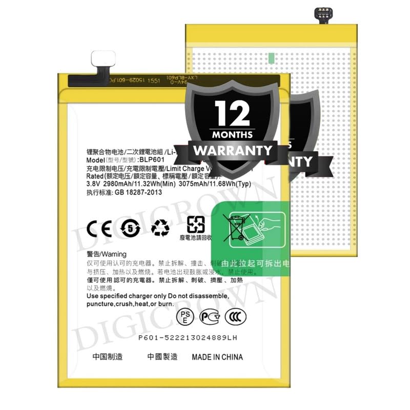 Image of Original BLP601 Battery Compatible for Oppo A53 (2015) | A59 (2016) | Oppo F1s (A1601) - (3075mAh) - 1 Year Warranty DF7