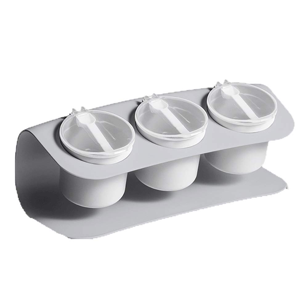 IANSHFKN Kitchen Supplies Seasoning Bottle Storage Box Spice Jar With Spoon Condiment Pot And Materials Saltcellar