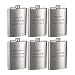 Top Shelf Flasks 6 Pack of Laser Engraved 8oz Groomsman Flasks