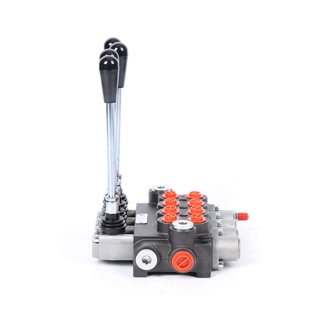 Válvula direccional hidráulica de 4 vías, 13 GPM, válvula de control hidráulico manual, para tractor, cargador, tanque
