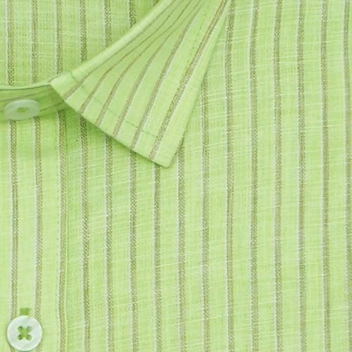Image of GHPC 100% Cotton Striped Half Sleeves Regular Fit Formal Shirt for Men