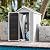 CDCASA 6x4 FEET Resin Shed, Waterproof Outdoor Storage Shed with Floor & Lockable Door & Window & Vents Included, Plastic Tool Shed for Outside, Backyard, Patio, Poolside, Lawn, Gray