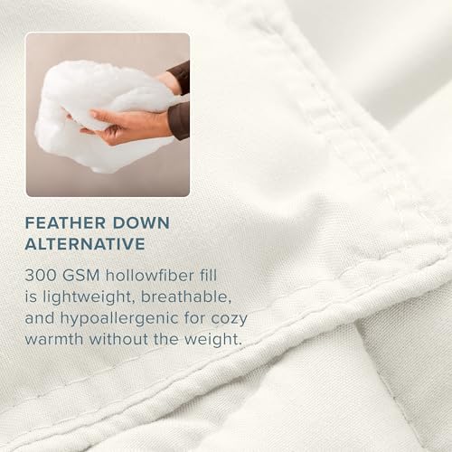 Image of Bare Home Comforter Set - Oversized Queen Size - Ultra-Soft - Goose Down Alternative - Premium 1800 Series - All Season Warmth (King /Cal King, Cream)