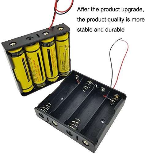 Scatola Portabatterie Per 4 X 18650 Nera Con Cavi - Per Power Bank, Luci, Progetti DIY