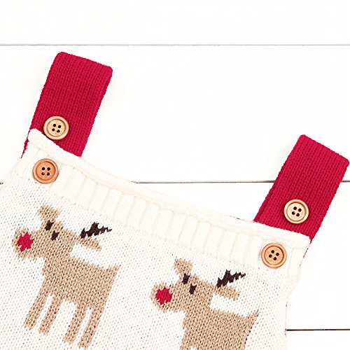 mimixiong Baby Christmas Sweater Toddler Reindeer Outfit Sleeveless Red Clothes3