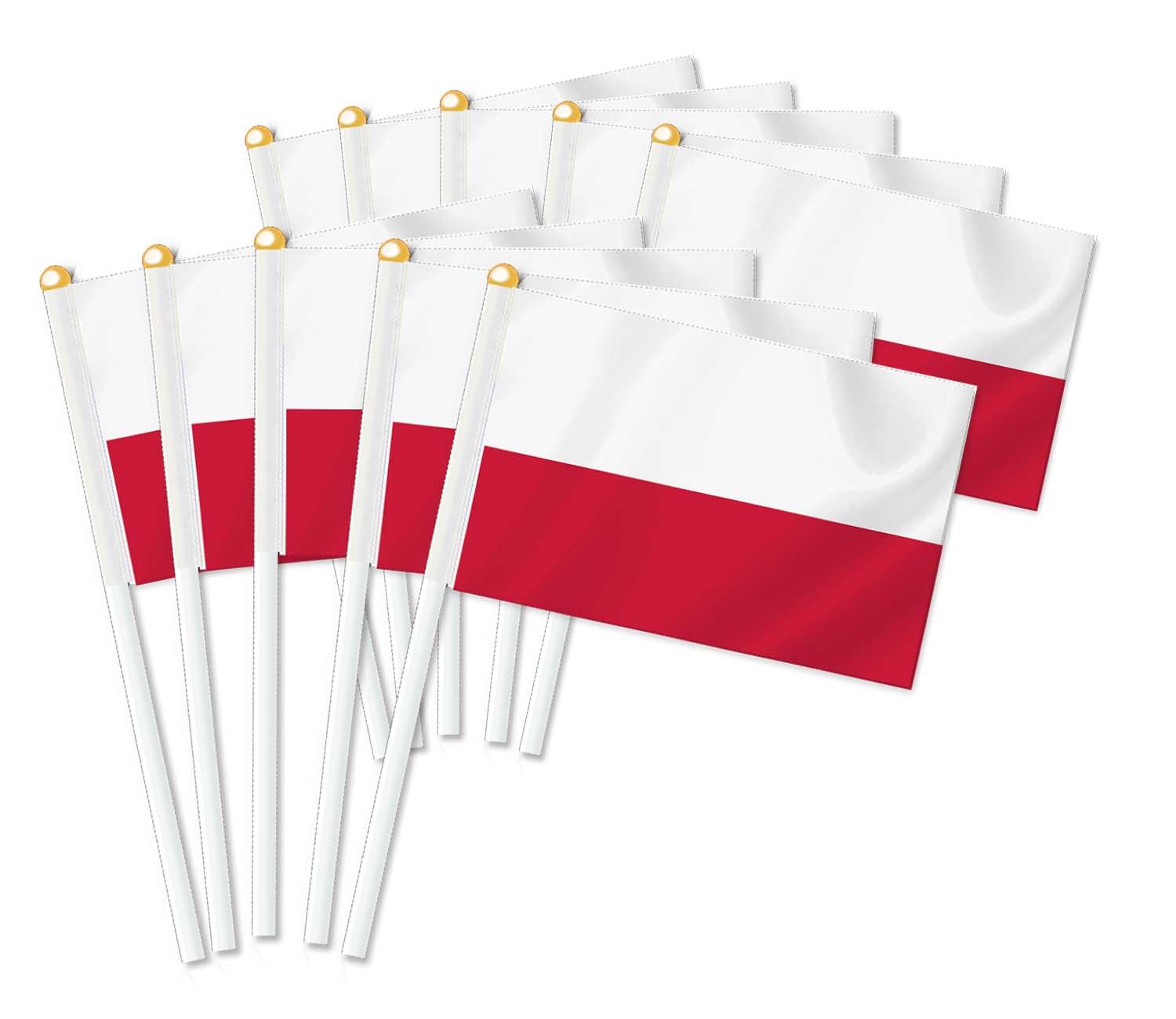 25 PCS Poland Handheld Flag,Polish Decor Hand Held Flags,Decoration Banner — image 1