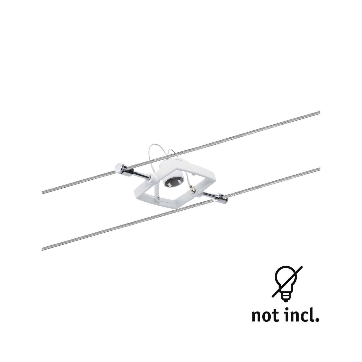 Paulmann 94148 Système de câbles Spot Mac II, max. 1x10W, GU5,3 Blanc, 12V, Métal/Plastique