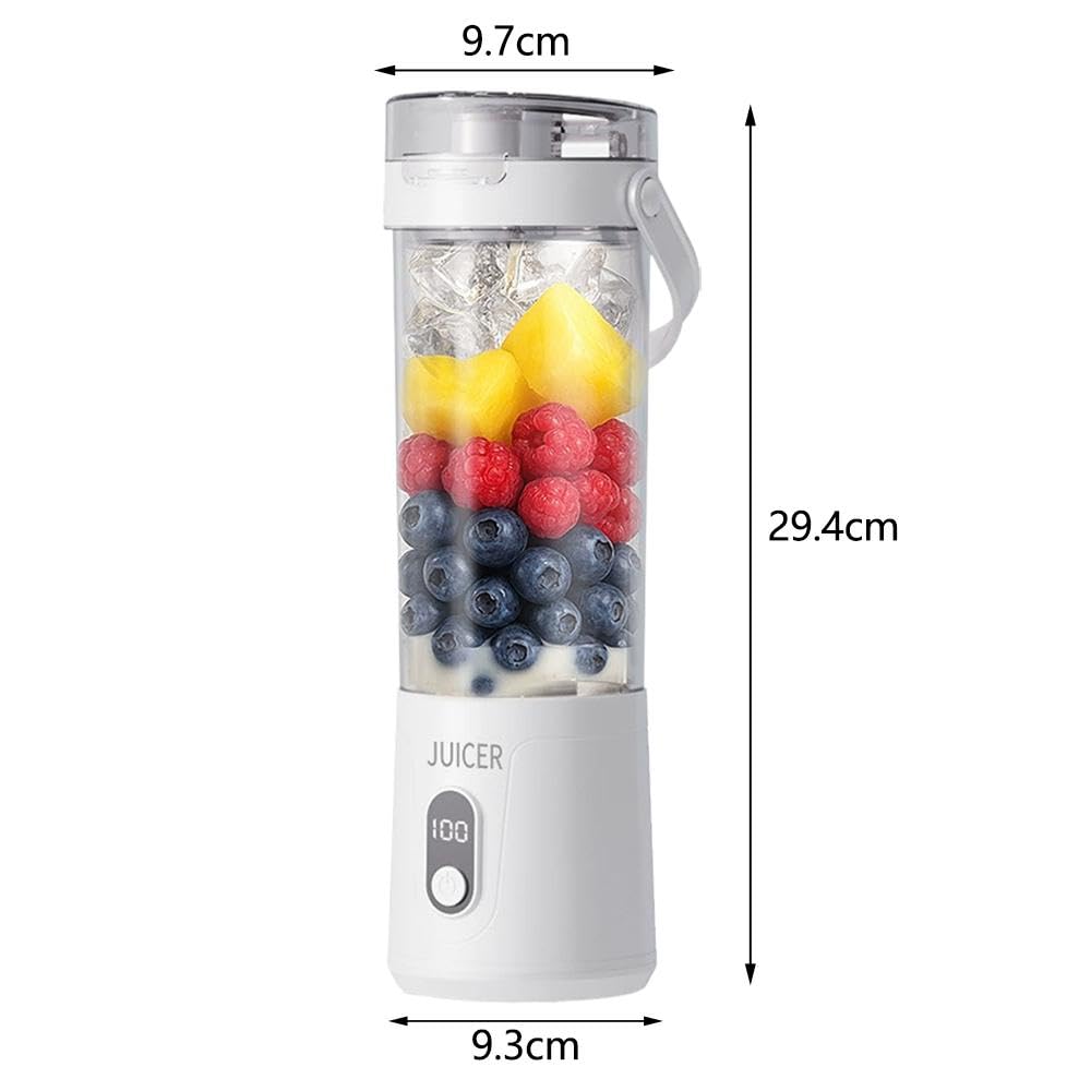 Przenośny blender, akumulator osobisty USB, do Ultra do koktajli dla niemowląt, podróży, siłowni (biały ekran)