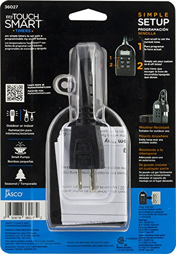 mytouchsmart indoor outdoor plug in digital timer black