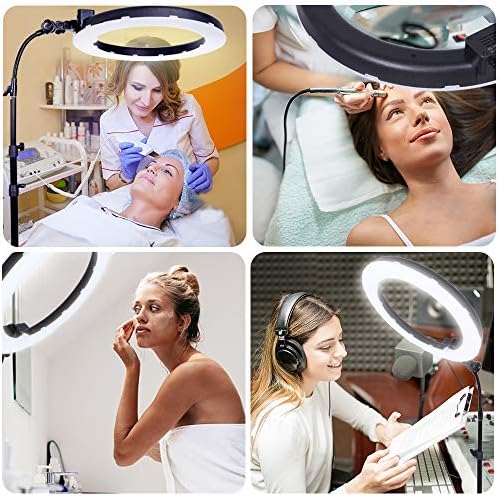 GSKAIWEN 18 in 65W LED Makeup Ring Light with Mirror for Lash Lamp Beauty Light Eyebrow Tattoo Light Eyelash Extension Lamp Studio Video Photography Light with stand, Phone Holder and Mirror