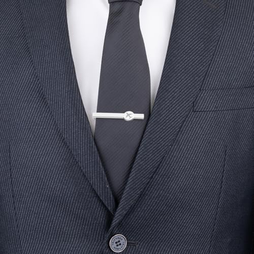 Tie Clips for Men Black Gold Silver 3Pcs Tie Bar Clip Set Personalized Gifts4