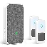 Wireless Doorbell, Remote Door Bell Ringer Wireless Long Range 1300FT with 58 Ringtones & LED Flash,...