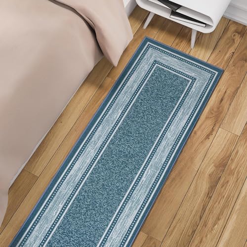 Ottomanson OTH2206-2X7 Machine Washable Bordered Design Non-Slip Rubberback 2X7 Traditional Runner Rug thumb #12