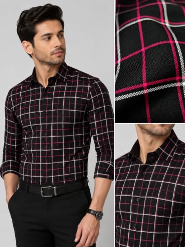 Image of Cotswool Checks Unstitched Shirt Fabric 2.25 Meter, 44 Inch