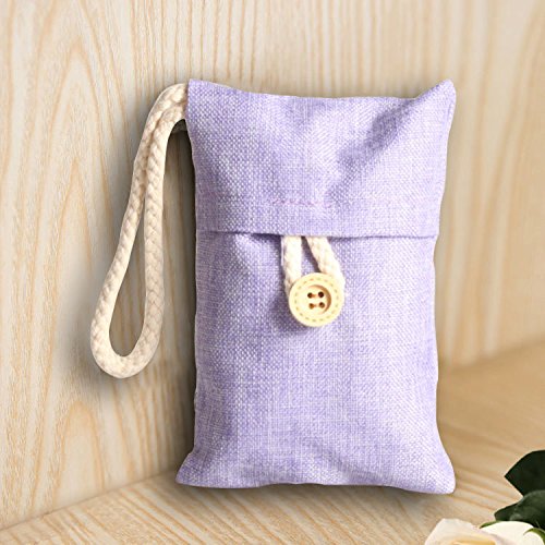 Xshelley 5 Pack* 100g natuurlijke luchtzuiverende bamboe houtskoolzak voor thuiskoelkast, diepvriezers, kasten, auto en… - Image 5