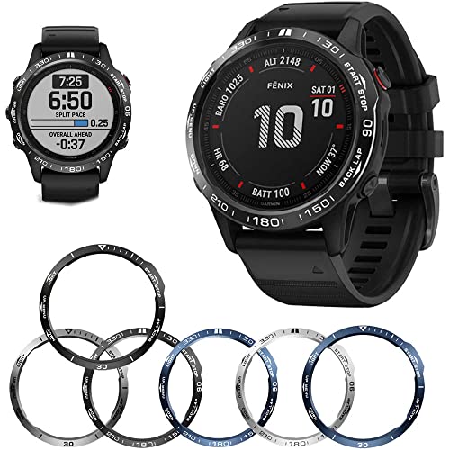 Bisel de reloj para Garmin Fenix 6 Sapphire protector de acero contra golpes 2