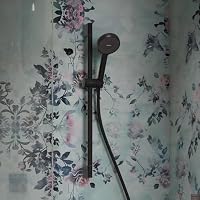 hansgrohe Activera S - Duschset mit Duschkopf wassersparend (EcoSmart, 1 Strahlart), Duschschlauch (1,60 m) und Duschstange (0,65 m), Mattschwarz, 28041670 – Ansicht 9