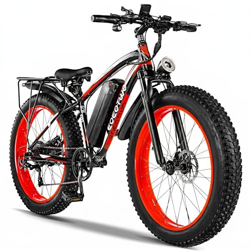 Electric Mountain Bike 1500W Fat Tire Removable Battery