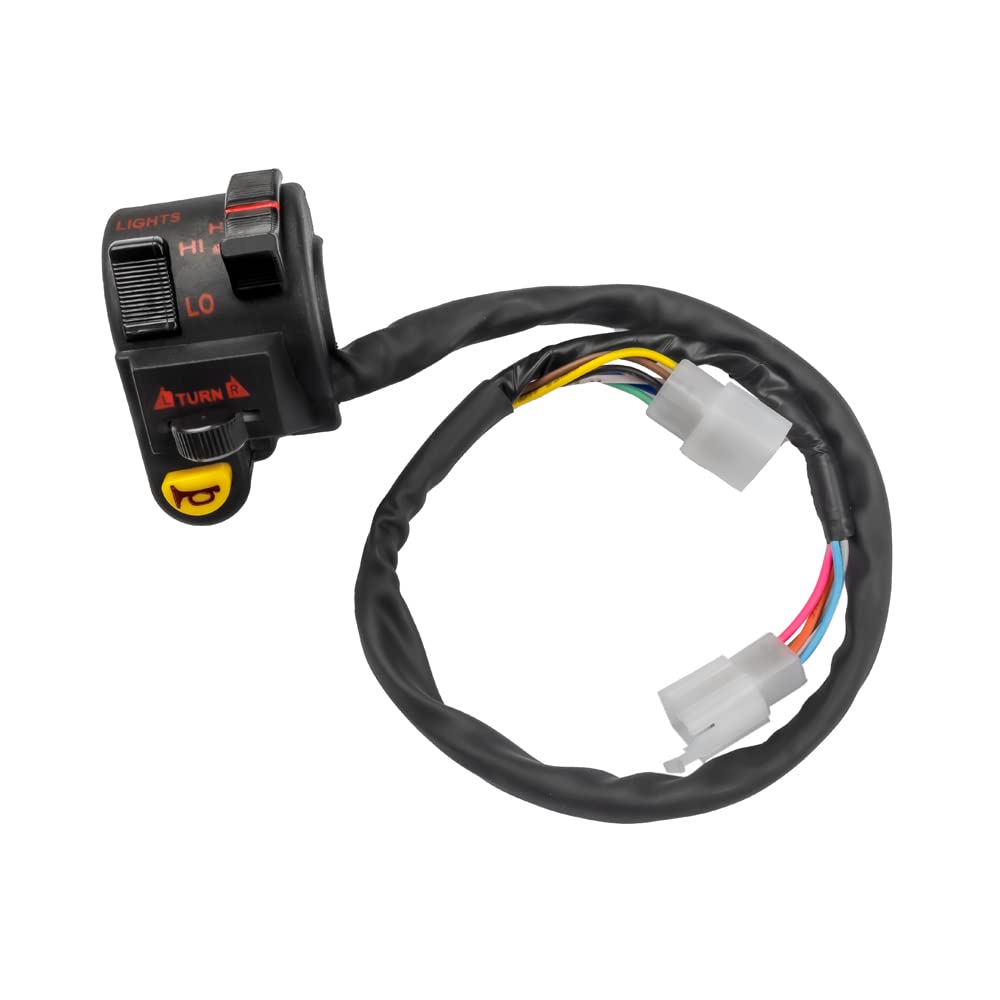 Deutsche combination switch/Handle bar switch for Hero CD Dawn KS (LH) (6 + 4 Coupler 10 Wires) (Parking W/o) | with Indicator, Headlight | Left Handlebar Switch for Bike | Voltage 12V-image-8