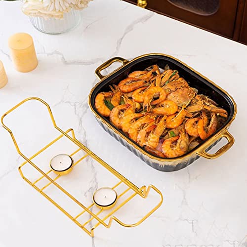 Speisenwärmer Buffetwärmer aus Keramik,Chafing Dish Warmhaltebehälter Rechaud für Catering Behälter,Speisewärmer Wärmebehälter,Buffetwärmer Speisenwärmer Warmhaltebehälter für Catering,Buffet,Party – Bild 8