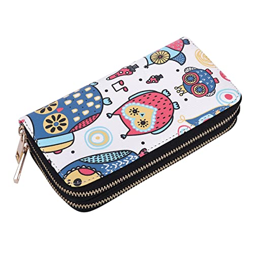 Image of XEYOU Double Zipper Long Clutch Wallet Cellphone Wallet for Women with Removable Wristlet Strap for Credit Card, Cash, Coin, Bill