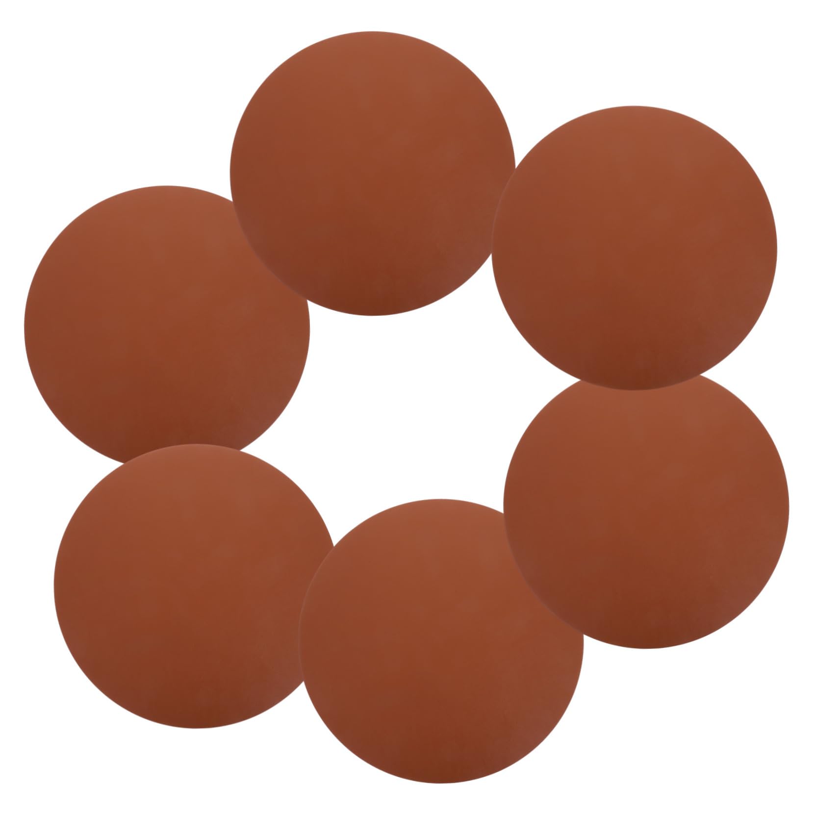 6 Pièces Set Table Ronds Cuir PU pour Décoration de Table à Manger Résistants à Eau pour Cuisine Couleur Noix