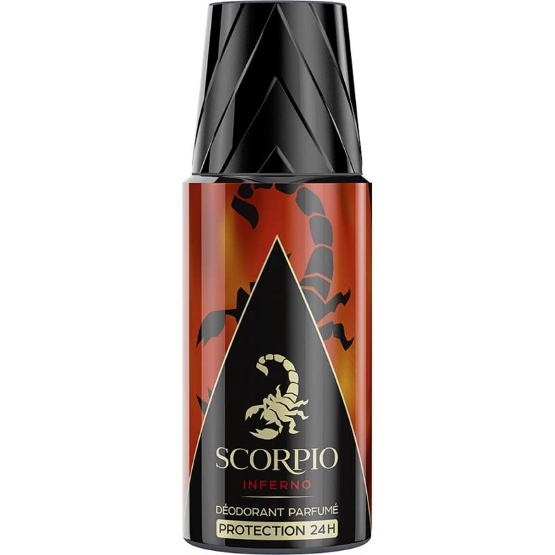 Scorpio Déodorant Spray Inferno 150ml lot de 3 fraîcheur après sport