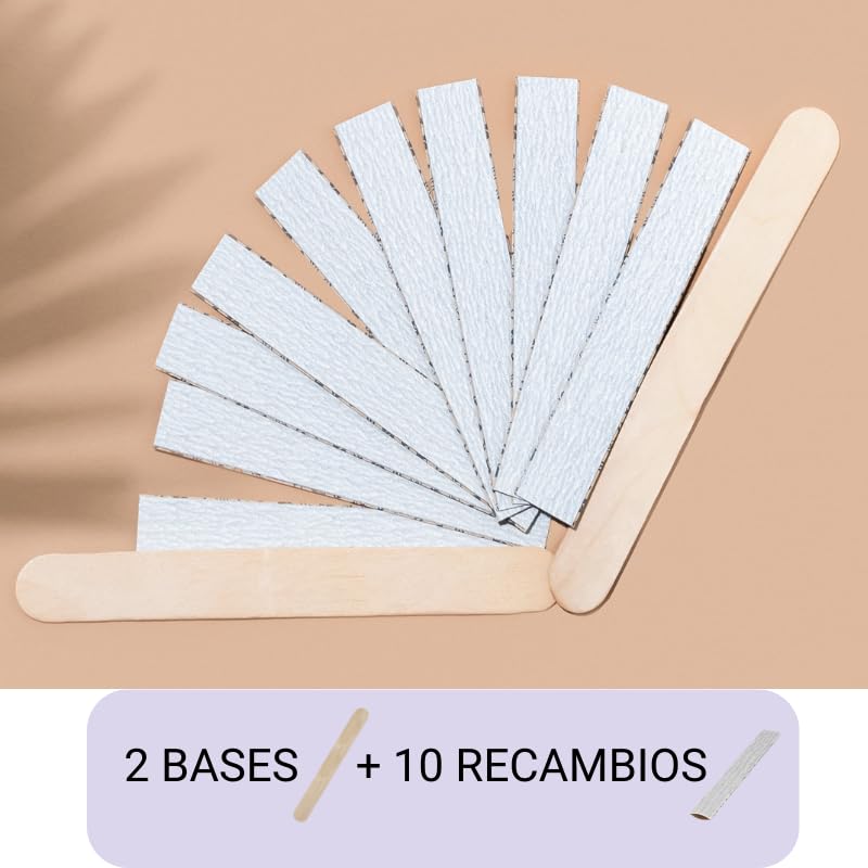 STALEKS PRO 10 Pièces Lime Jetable Papman Mousse Soft - Papier Écologique Grain 180