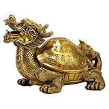 Taille: 21.5 * 9.5 * 10.5cm DUO ER Toutes Les Ornements de Tortues de Dragon de Dragon Chanceux de cuivre Dragon Tortue Feng Shui Ornements for Les Personnes âgées Grandes Cadeaux