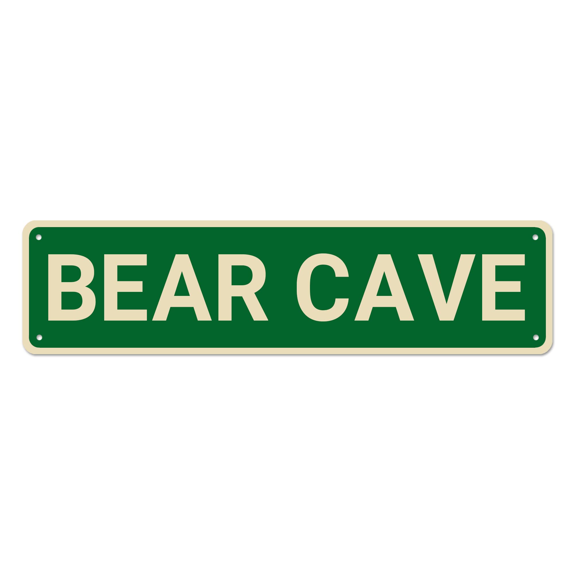 Sitrmgh Sign Bear Cave Bear Bear Decor Bear Lover Gift, Funny Wall Decor For Man Cave/Home/Man Cave, Quality Metal S 16X4 Inch