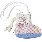 かわいいシューズショルダーバッグぬいぐるみ収納バッグ、漫画の靴スリングバッグパース(パープル)