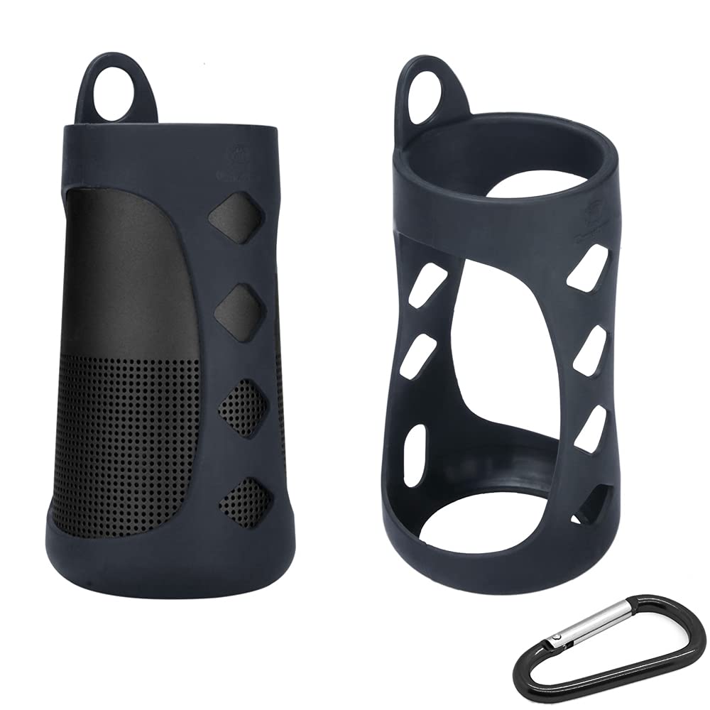 Seracle Silicone Carrying Case for Bose SoundLink Revolve (Series II) Portable Bluetooth Speaker (Black)