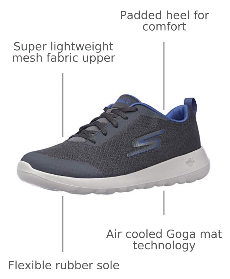 Image of Skechers Mens Gowalk Max-Athletic Workout Walking Shoe with Air Cooled Foam
