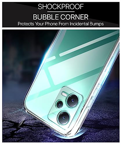 Image of WOW IMAGINE Crystal Clear Transparent Back Case Cover for Redmi Note 12 5G | Poco X5 5G | Full Device & Camera Prorection Shockproof TPU Silicone Back Cover Case - Transparent