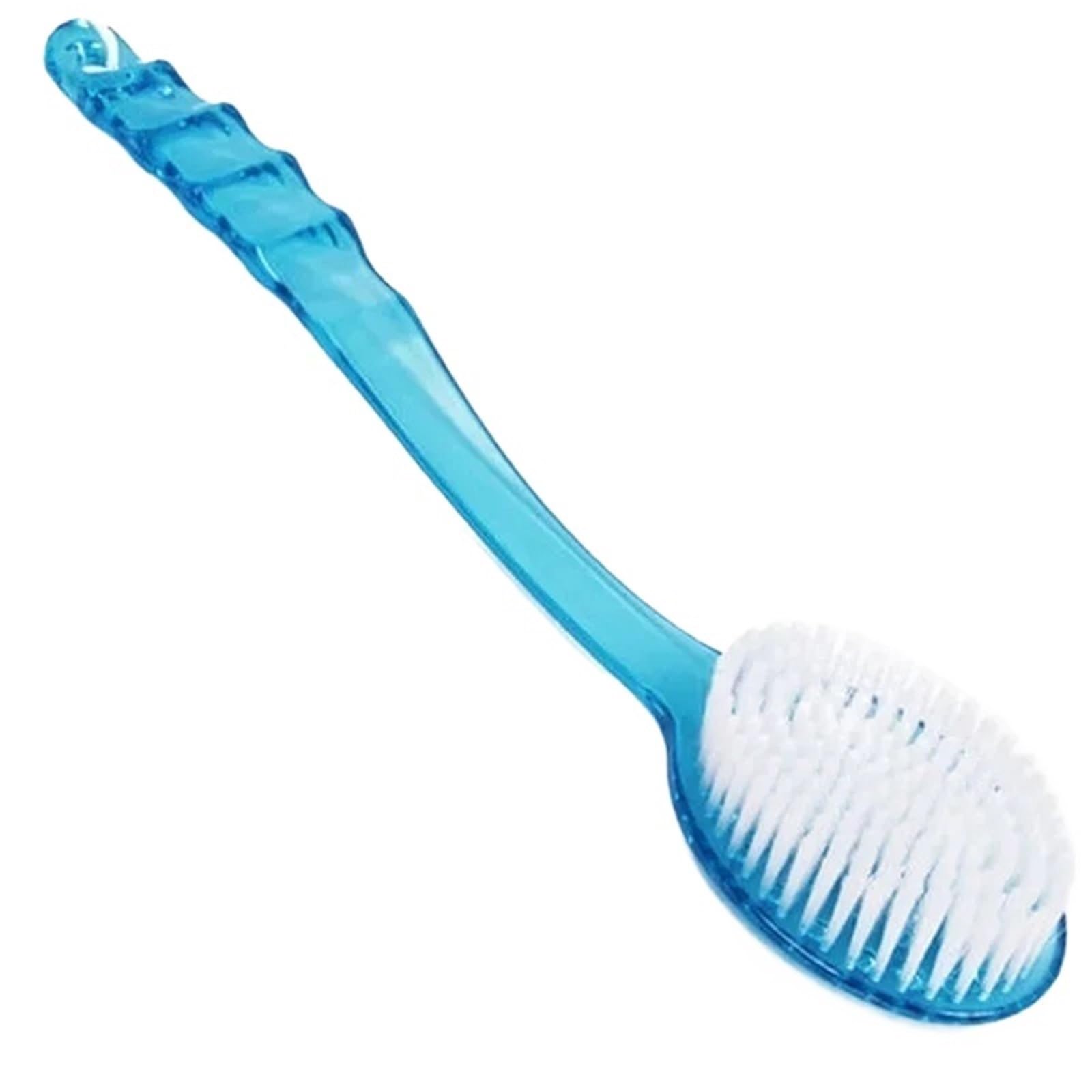 RüCkenbüRste 2Pcs Zurück Körper Bad Dusche Reinigung Pinsel Bad Pinsel Langen Griff Peeling Peeling Haut Massager Peeling Bad Pinsel Zum Baden(Blue)