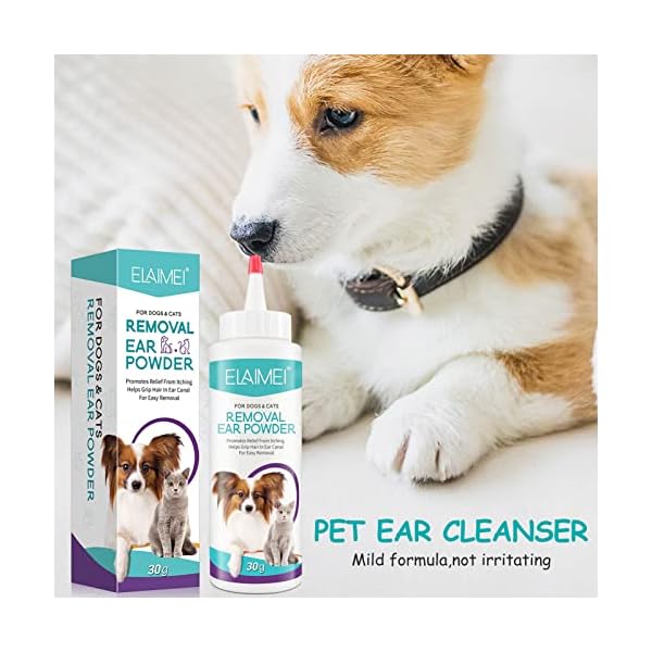 Dog Ear Cleaner, Pet Removal Ear Powder, Ear Cleaner for Dogs and Cats, Dog Ear Infectionn Treatments, Safe and Effective Pet Hair Remover, Hair Removal Ear Powder for Dogs Cats Dog Ear Cleaner, Pet Removal Ear Powder, Ear Cleaner for Dogs and Cats, Dog Ear Infectionn Treatments, Safe and Effective Pet Hair Remover, Hair Removal Ear Powder for Dogs Cats
