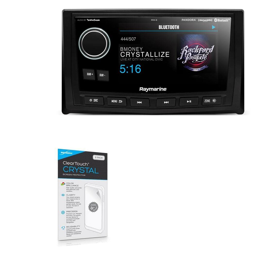 BoxWave Screen Protector Compatible with Raymarine RMX-8DH - ClearTouch Crystal (2-Pack), HD Film Skin - Shields from Scratches