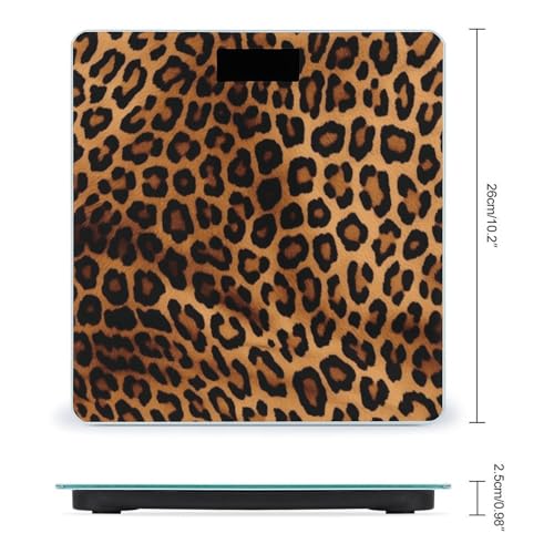 Báscula Digital de Baño Cool Cheetah Leopard 400lb Vidrio Templado miniatura 2