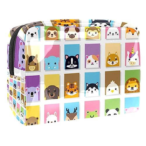 Trousse maquillage rangement voyage et sac de toilette animaux mignons portable pouch
