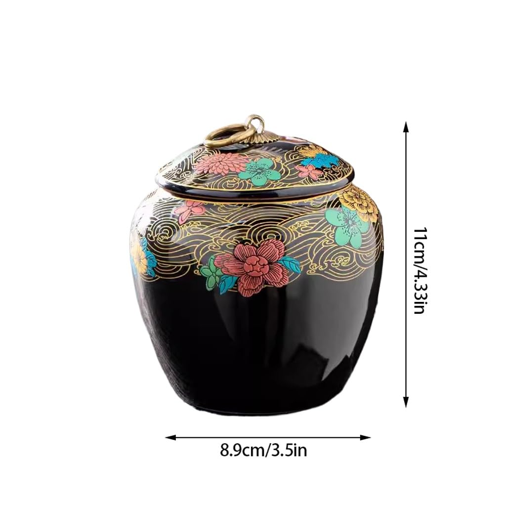Caja de té de cerámica China, Caja de Almacenamiento para Juego de té de Kung fu, Caja de Almacenamiento de té, Lata sellada pequeña para Cocina, Almacenamiento de té y café