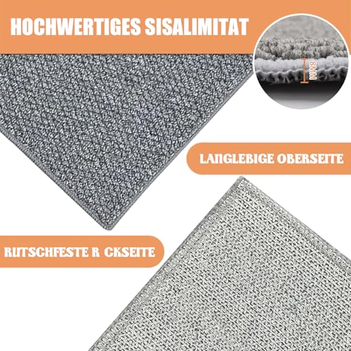 FANGCCC Schmutzfangmatte Innen 50 x 80 cm, rutschfest Fußmatte Außen und Innen, Waschbar Sauberlaufmatte Türmatte, Wasserdicht Eingangsteppich, Absorbierend Fussmatte für Eingang, Haustür, Flur, Grau